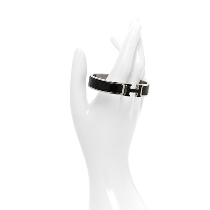 Hermes Enamel Narrow Clic Clac H Bracelet PM Black 2 of 5
