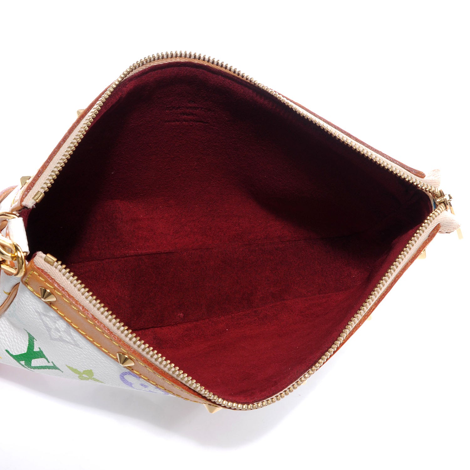 Louis Vuitton Monogram Multicolor Pochette Accessories White 7 of 9
