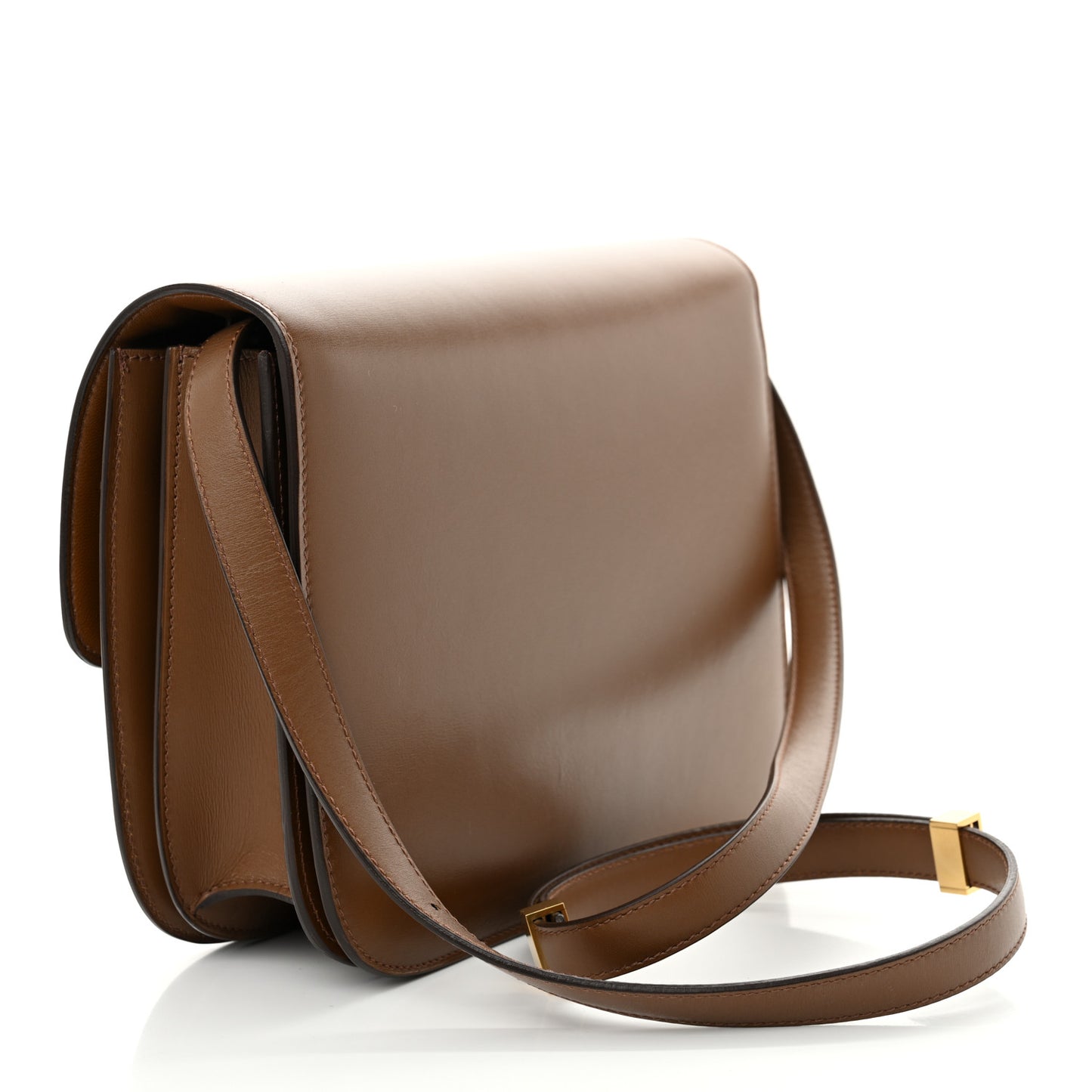 Box Calfskin Medium Classic Box Flap Bag Camel