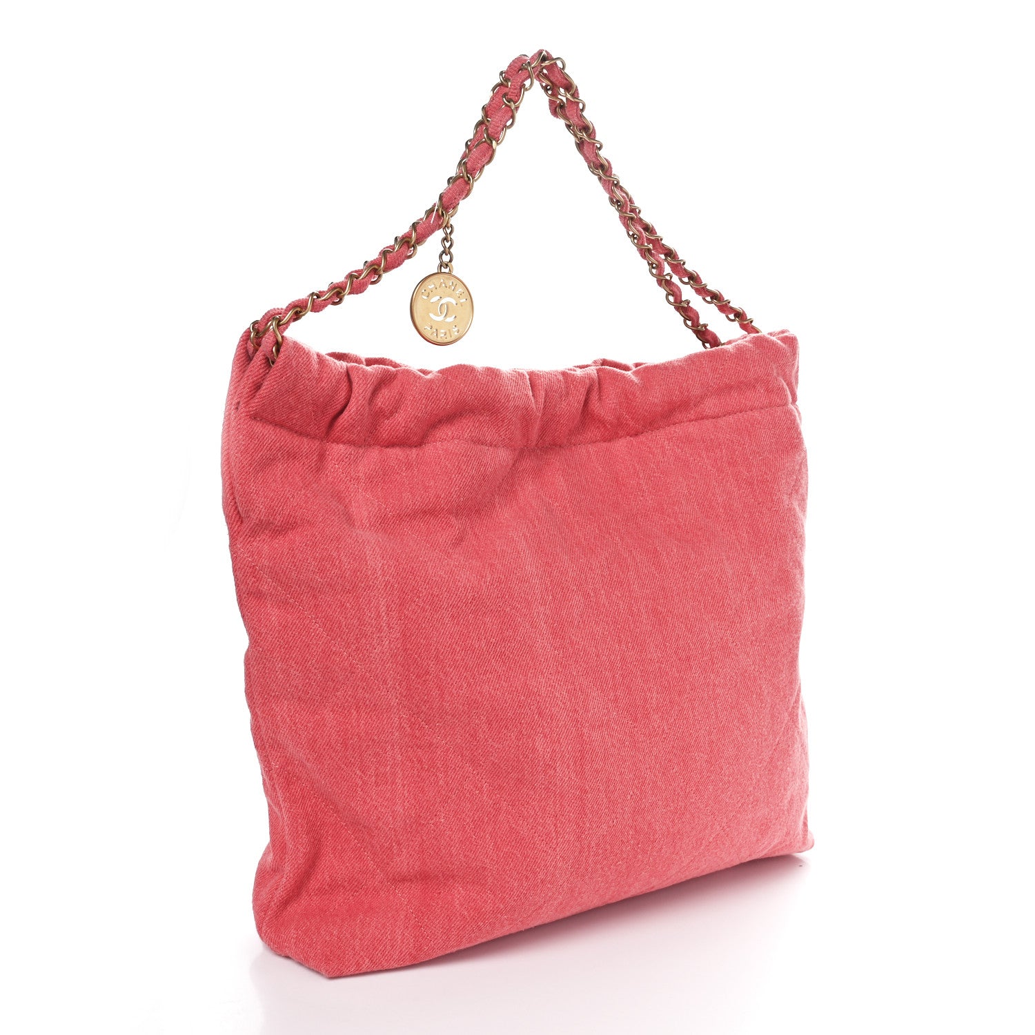 Chanel Washed Denim Quilted Chanel 22 Red 4 of 11