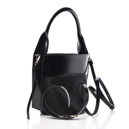 Prada Calfskin Tessuto Nylon Ouverture Bucket Bag Black 3 of 10