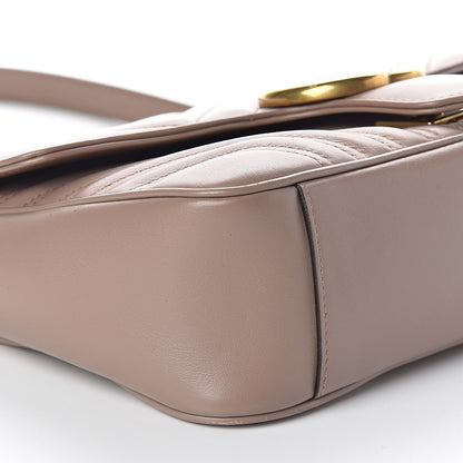 Gucci Calfskin Matelasse Small GG Marmont Shoulder Bag Porcelain Rose 10 of 11
