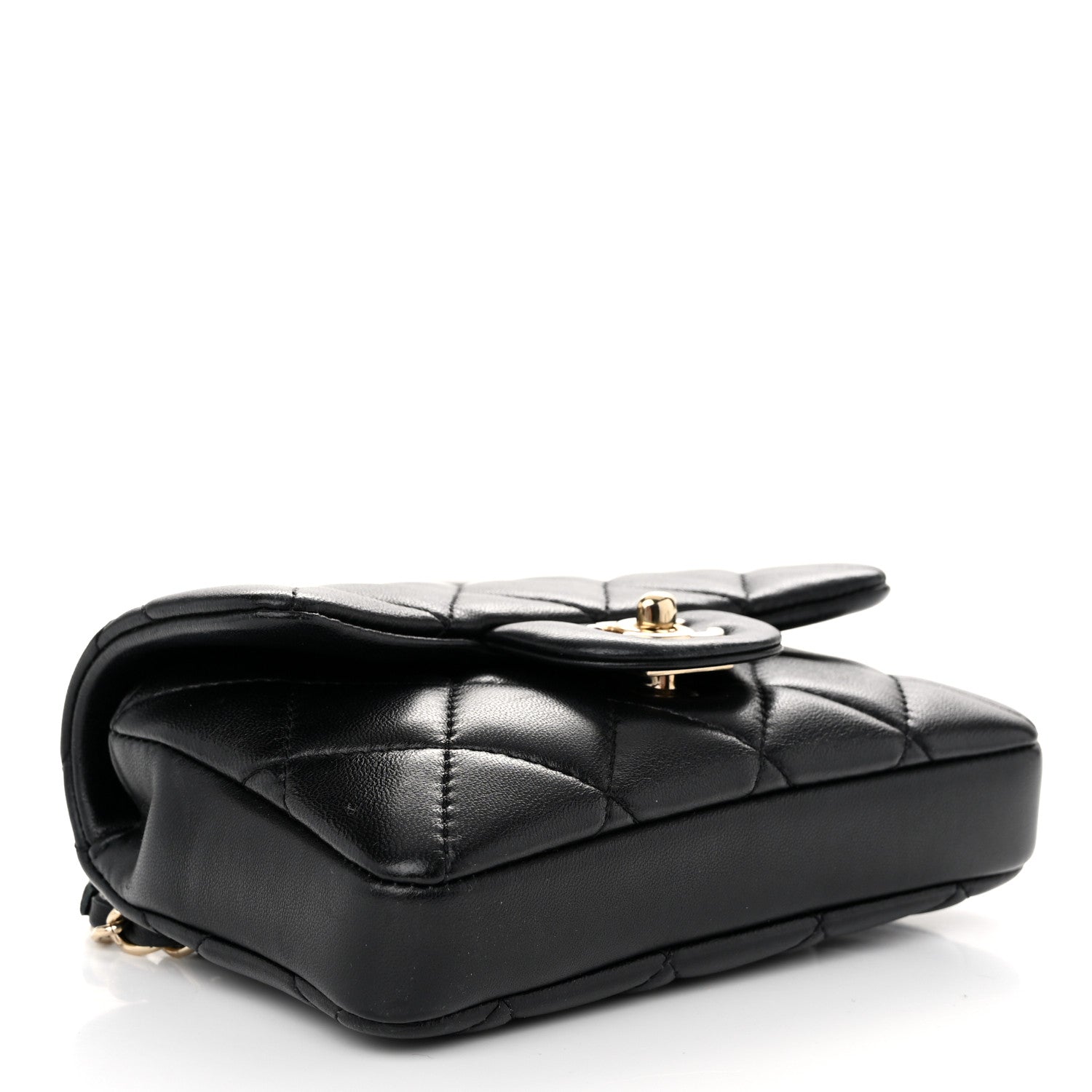 Chanel Lambskin Quilted Mini My Precious Waist Bag Black 4 of 10