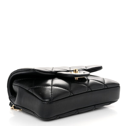 Chanel Lambskin Quilted Mini My Precious Waist Bag Black 4 of 10