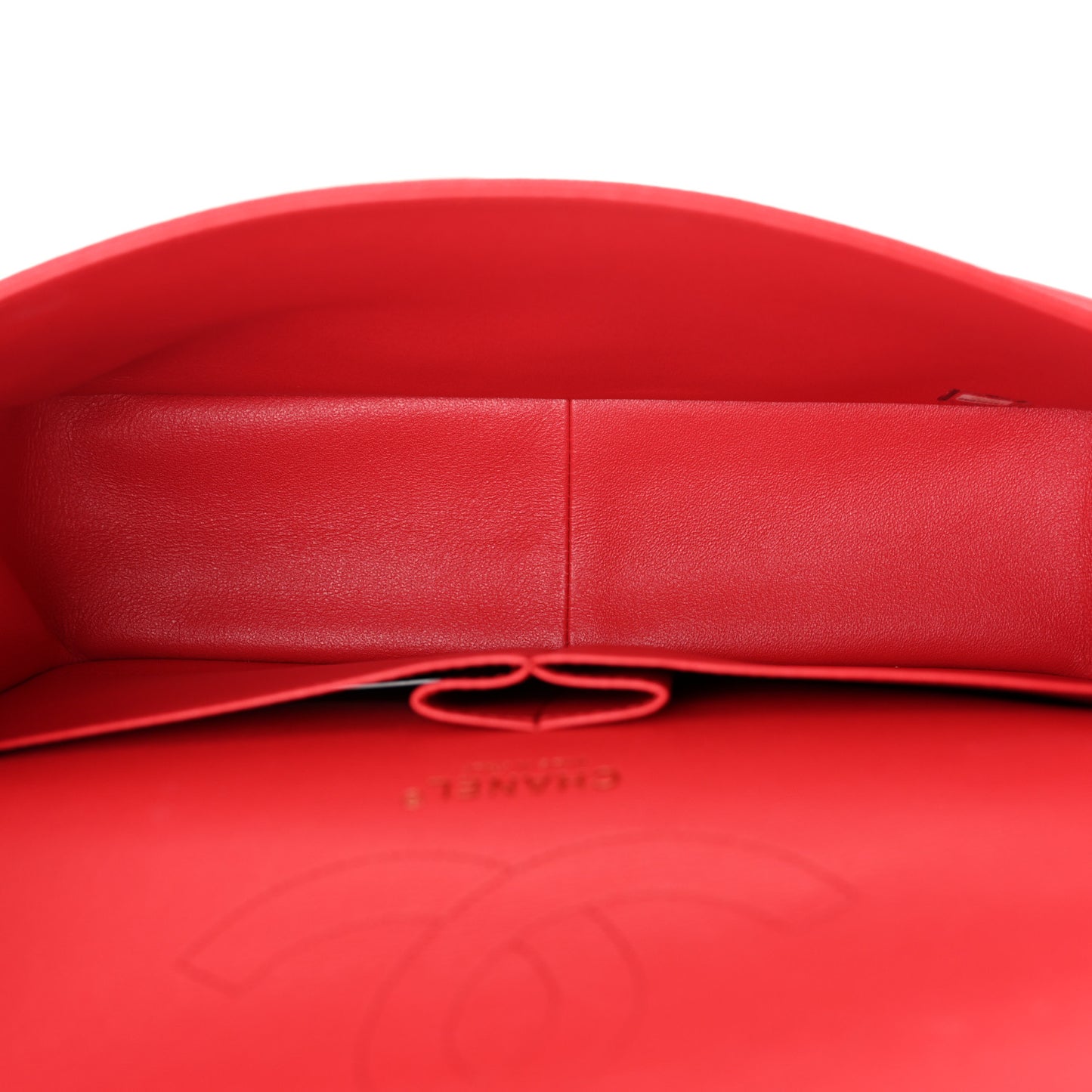 Caviar Quilted Jumbo Double Flap Red