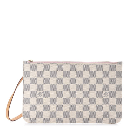 Louis Vuitton Damier Azur Neverfull MM GM Pochette Rose Ballerine 1 of 8