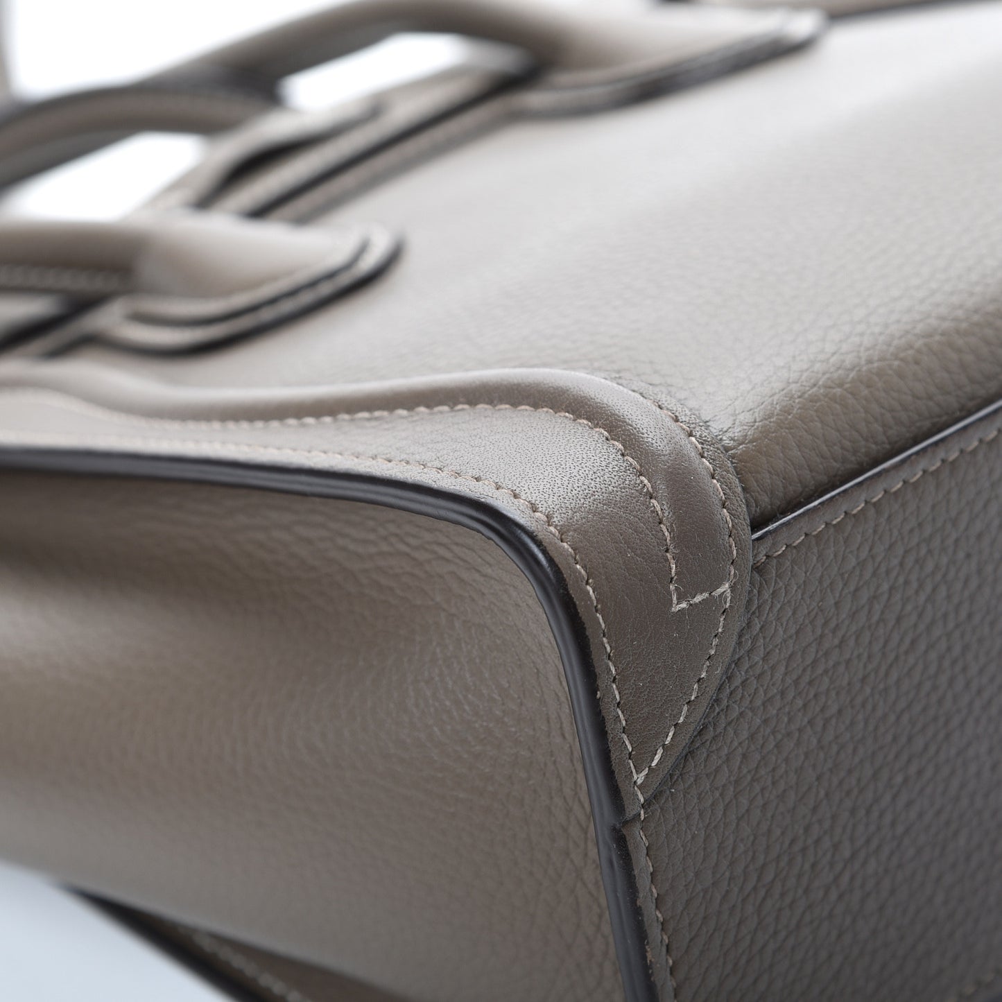 Drummed Calfskin Nano Luggage Souris