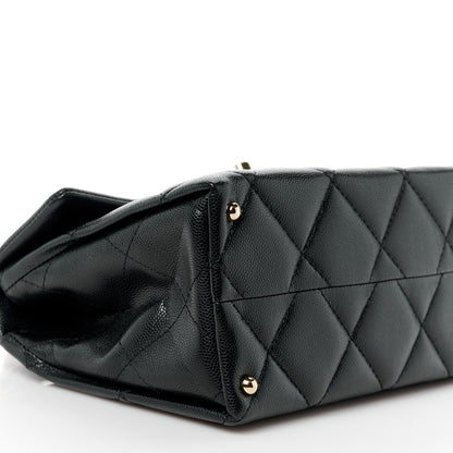 Chanel Caviar Quilted Mini Retro Twist Top Handle Flap Black 11 of 13