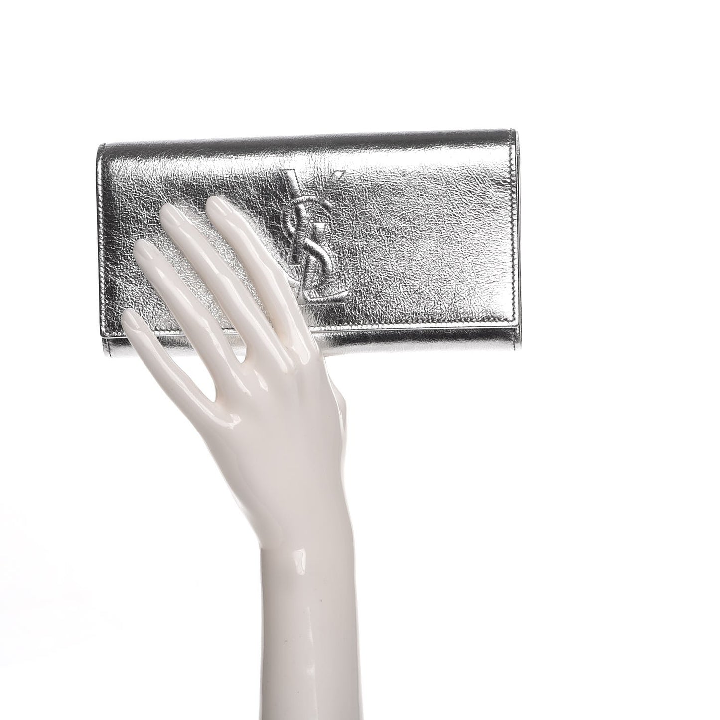 Metallic Calfskin Belle De Jour Wallet Moon