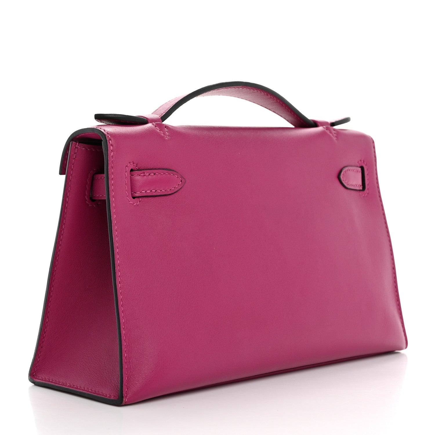 Hermes Swift Kelly Pochette Clutch Rose Pourpre 3 of 9