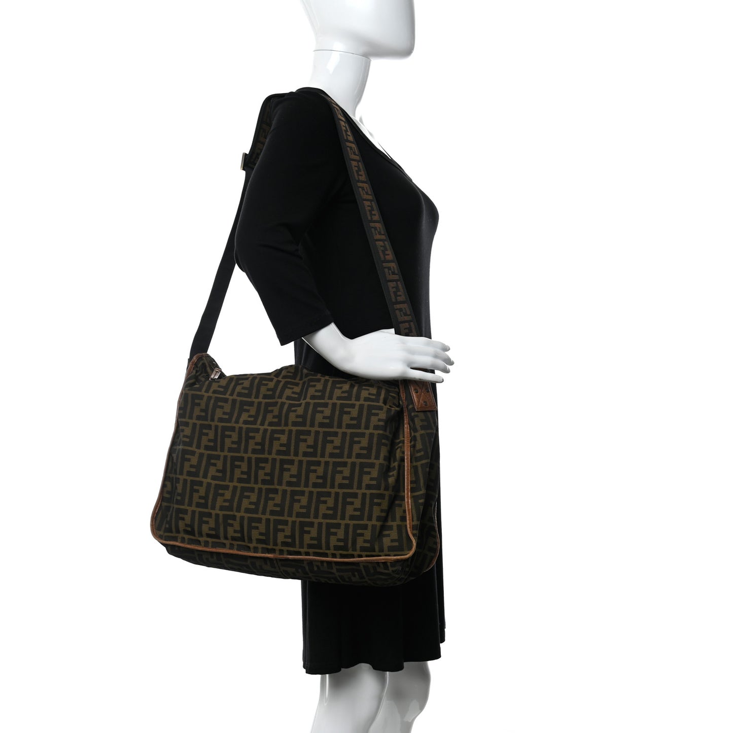 Zucca Vitello Patchwork Shoulder Flap Bag Tobacco Sabbia