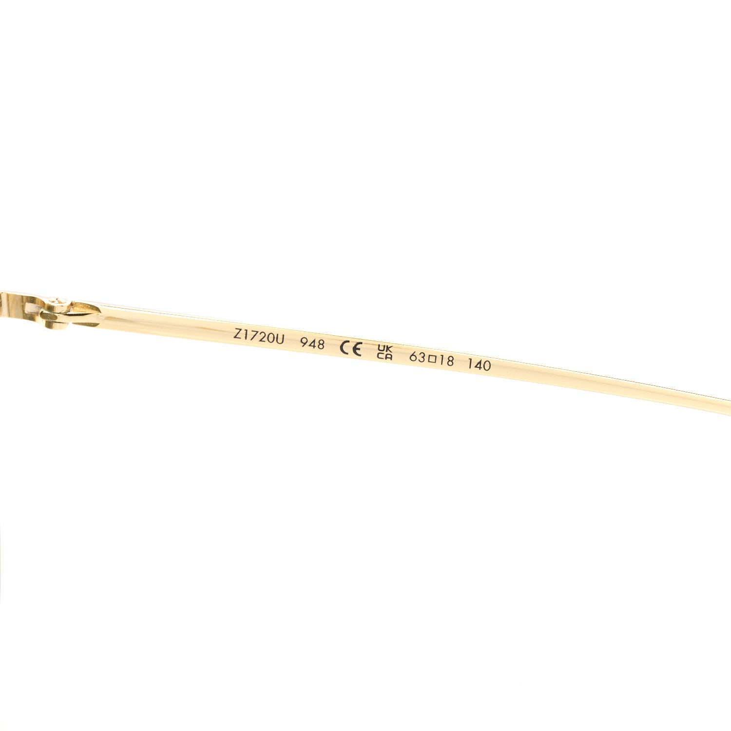 Louis Vuitton LOUIS VUITTON Metal LV Charm Cat Eye Sunglasses Z1720U Gold 6 of 10