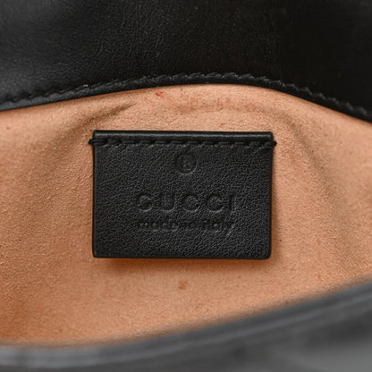 Gucci Calfskin Matelasse Super Mini GG Marmont Shoulder Bag Black 6 of 10