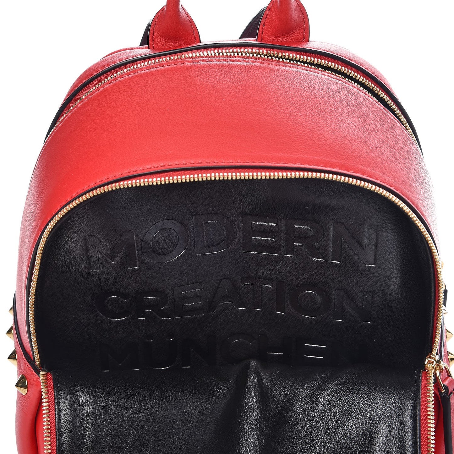 Calfskin Mini Duchess Polke Studs Backpack Red