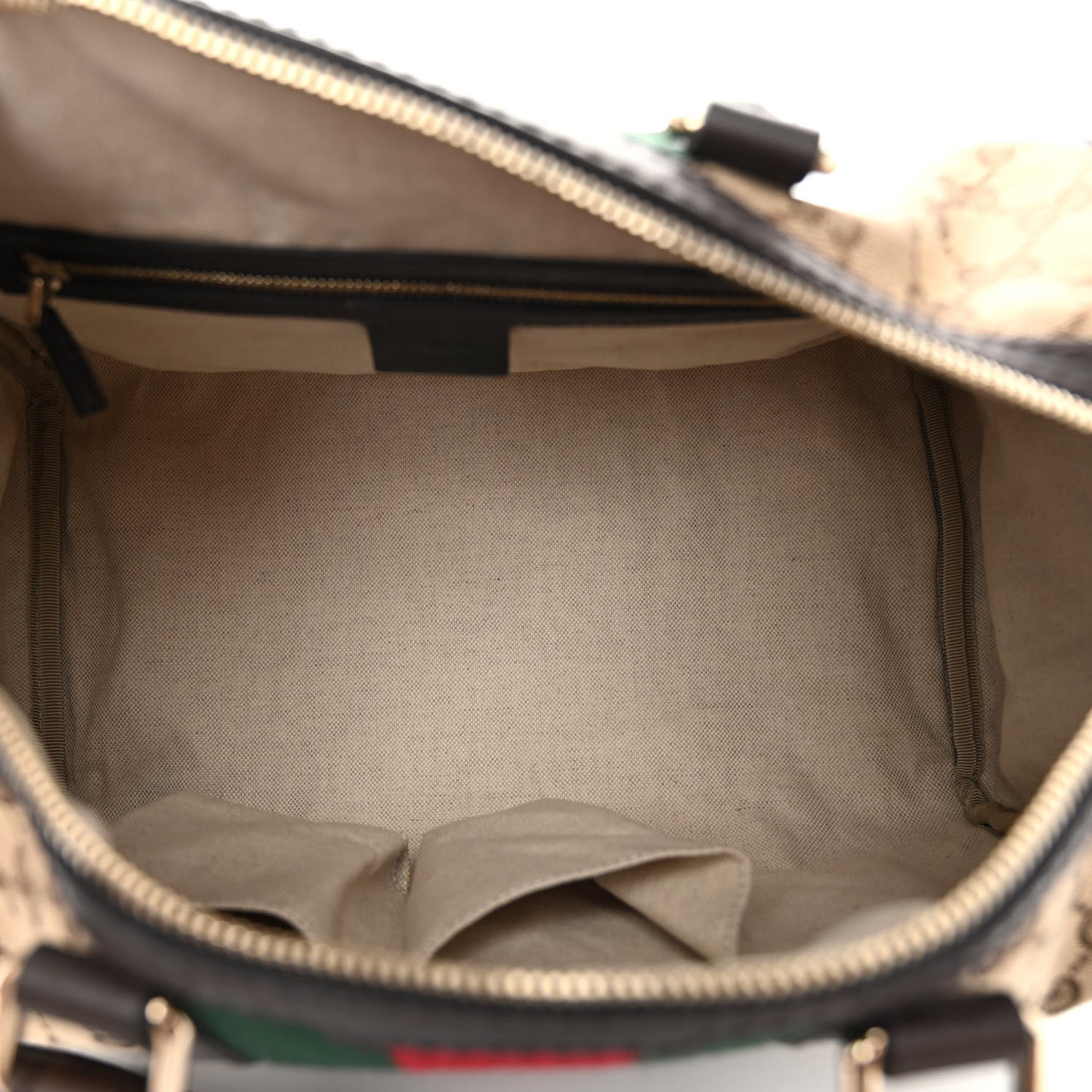 Monogram Selleria Calfskin Vintage Web Medium Boston Beige Ebony Cocoa