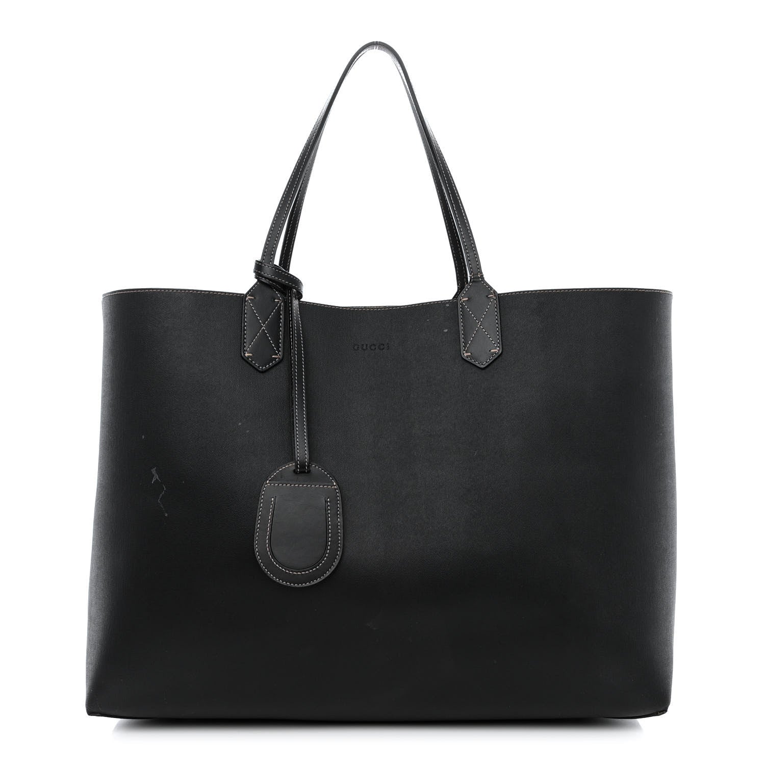 Gucci Calfskin GG Supreme Monogram Large Reversible Tote Black 10 of 24