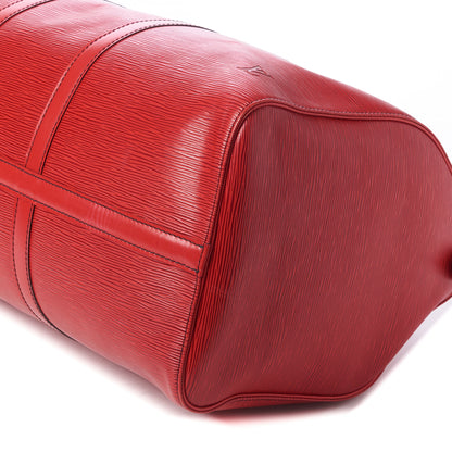 Louis Vuitton Epi Keepall 50 Castillan Red 4 of 10