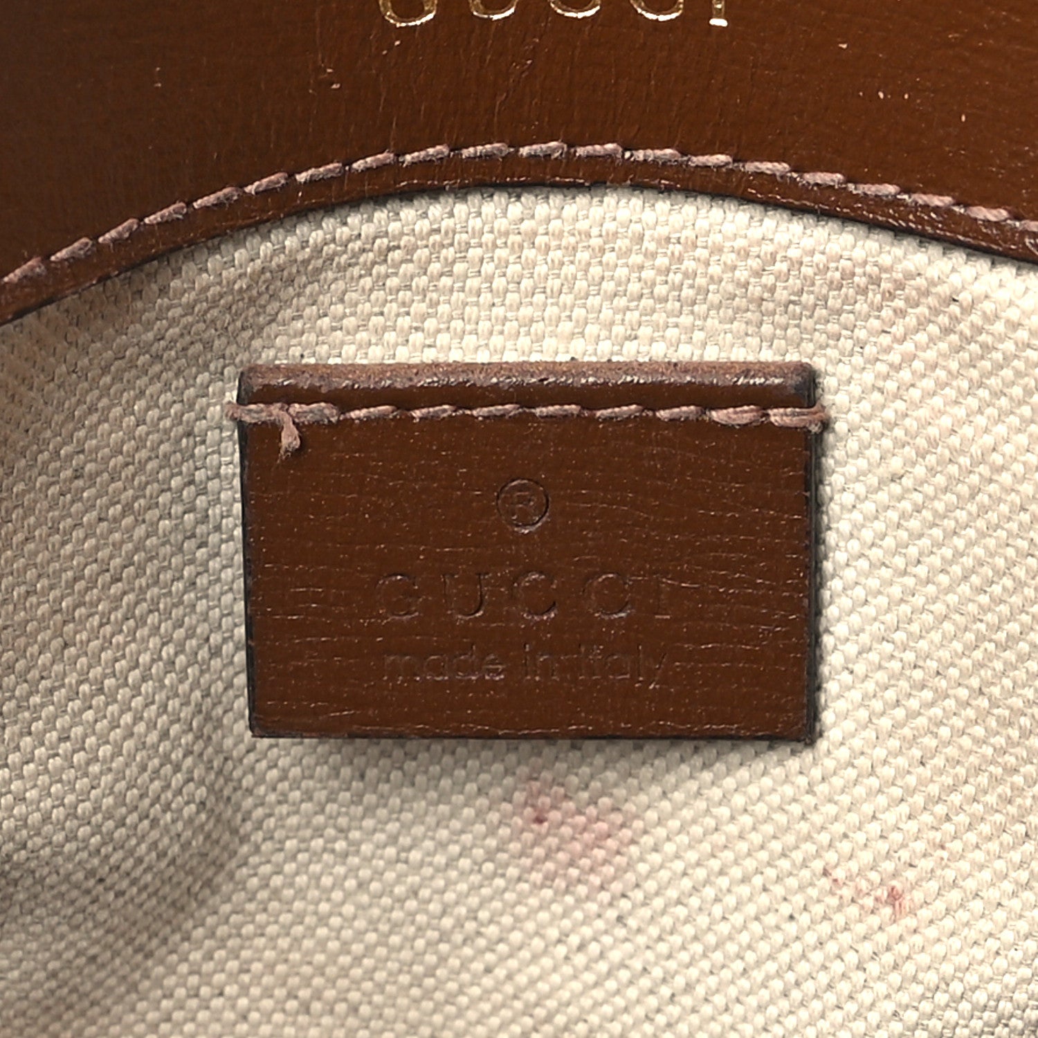 Gucci GG Supreme Monogram Azalea Calfskin Web Mini Horsebit 1955 Shoulder Bag Beige Ebony Brown Sugar 6 of 19