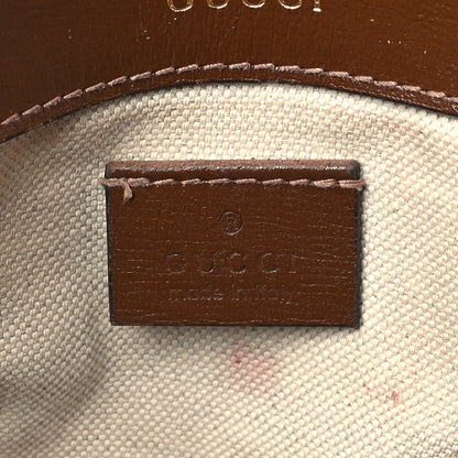 Gucci GG Supreme Monogram Azalea Calfskin Web Mini Horsebit 1955 Shoulder Bag Beige Ebony Brown Sugar 6 of 19