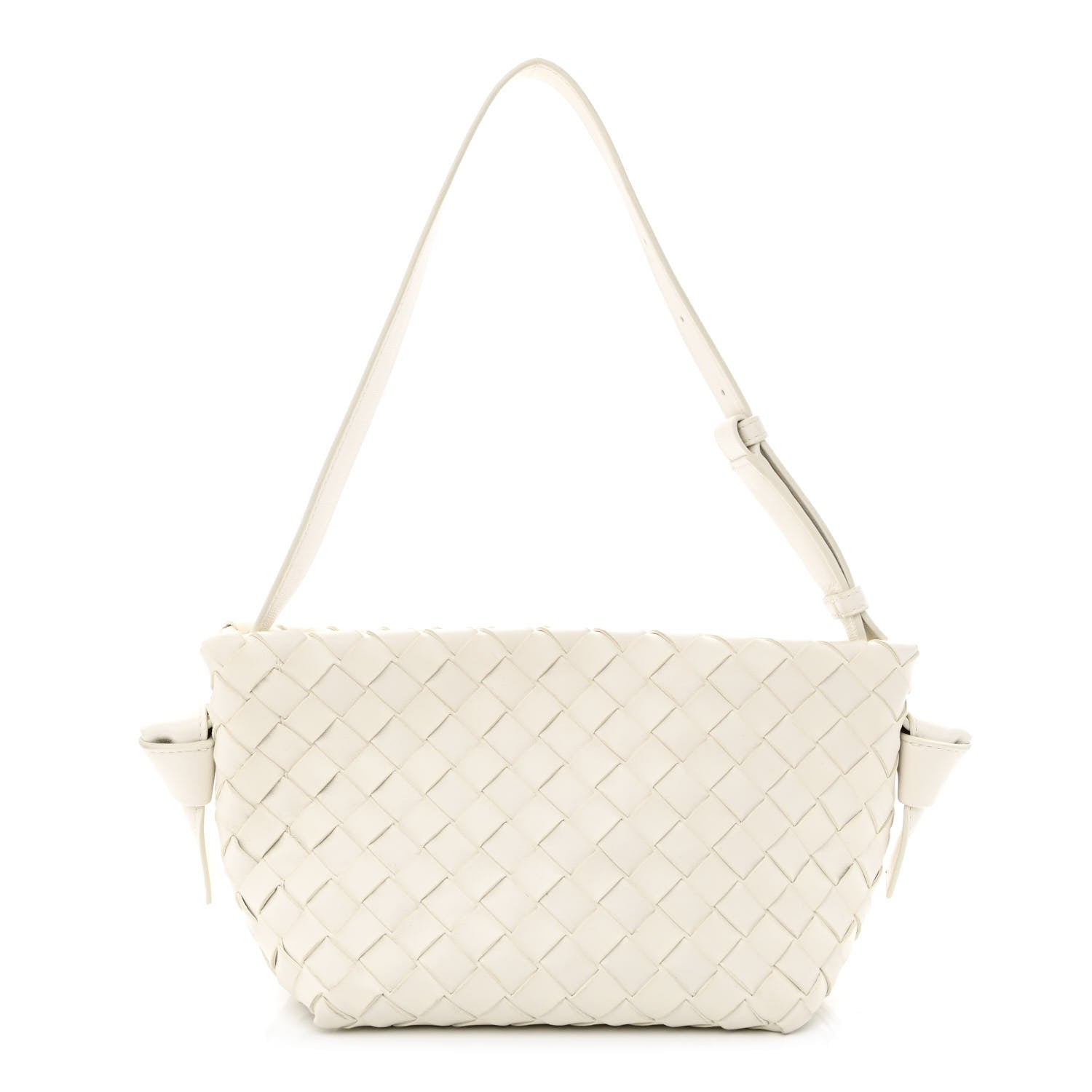 Bottega Veneta Nappa Intrecciato Tie Shoulder Bag White 1 of 9