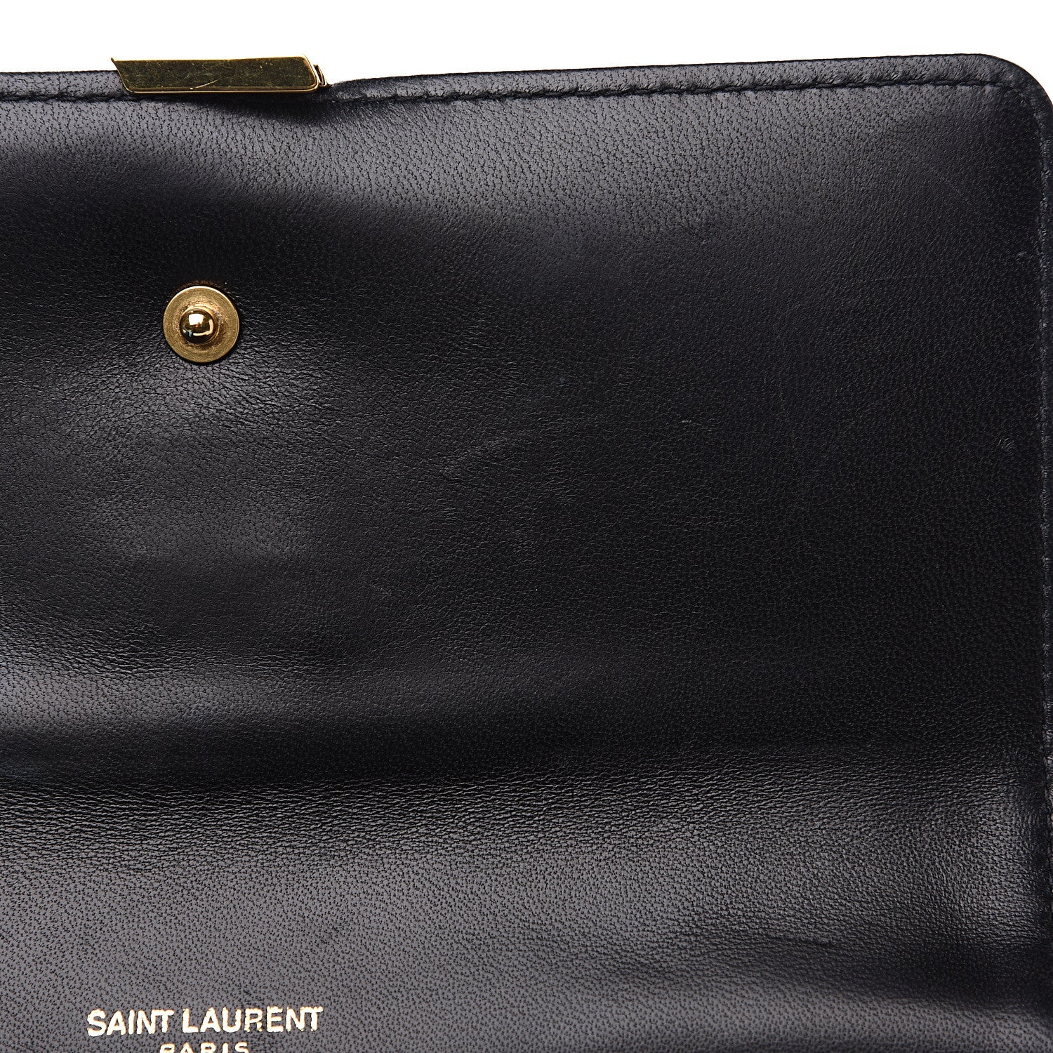 Saint Laurent Lambskin Matelasse Monogram Large Vicky Continental Wallet Black 6 of 9