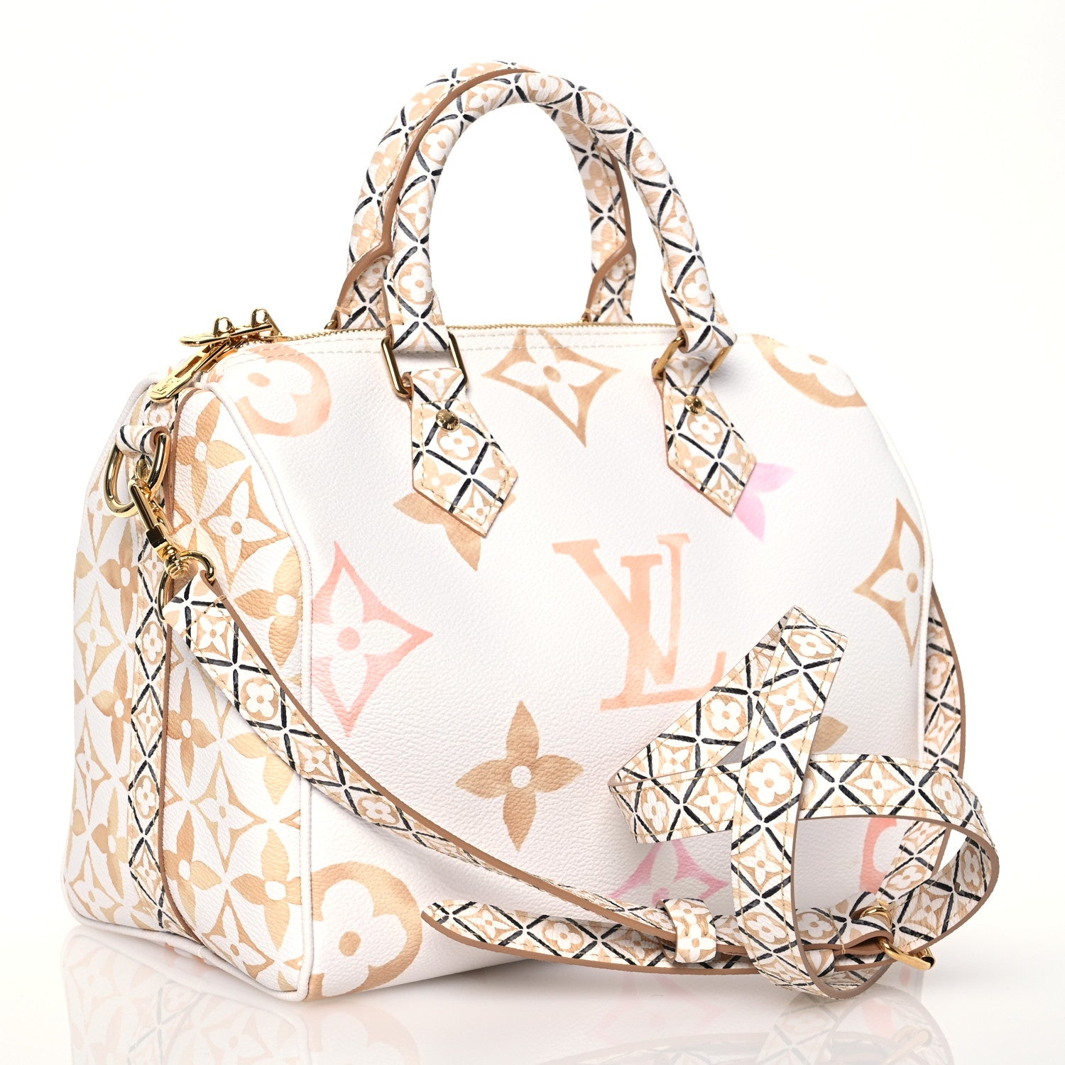 Louis Vuitton Monogram Giant By The Pool 2.0 Speedy Bandouliere 25 Beige 3 of 9