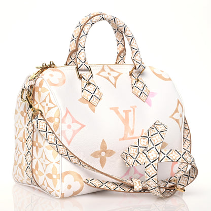 Louis Vuitton Monogram Giant By The Pool 2.0 Speedy Bandouliere 25 Beige 3 of 9
