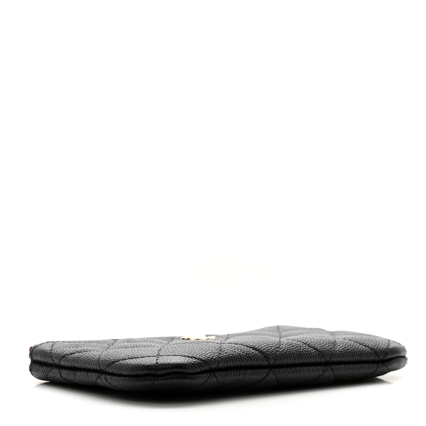 Caviar Quilted Small Cosmetic Case Black
