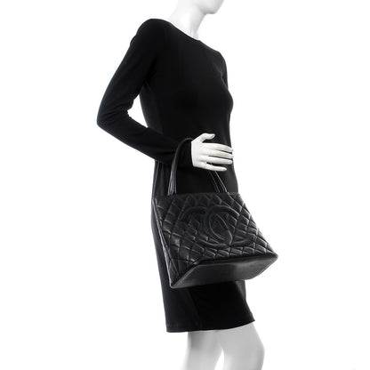 Chanel Caviar Quilted Medallion Tote Black 2 of 7