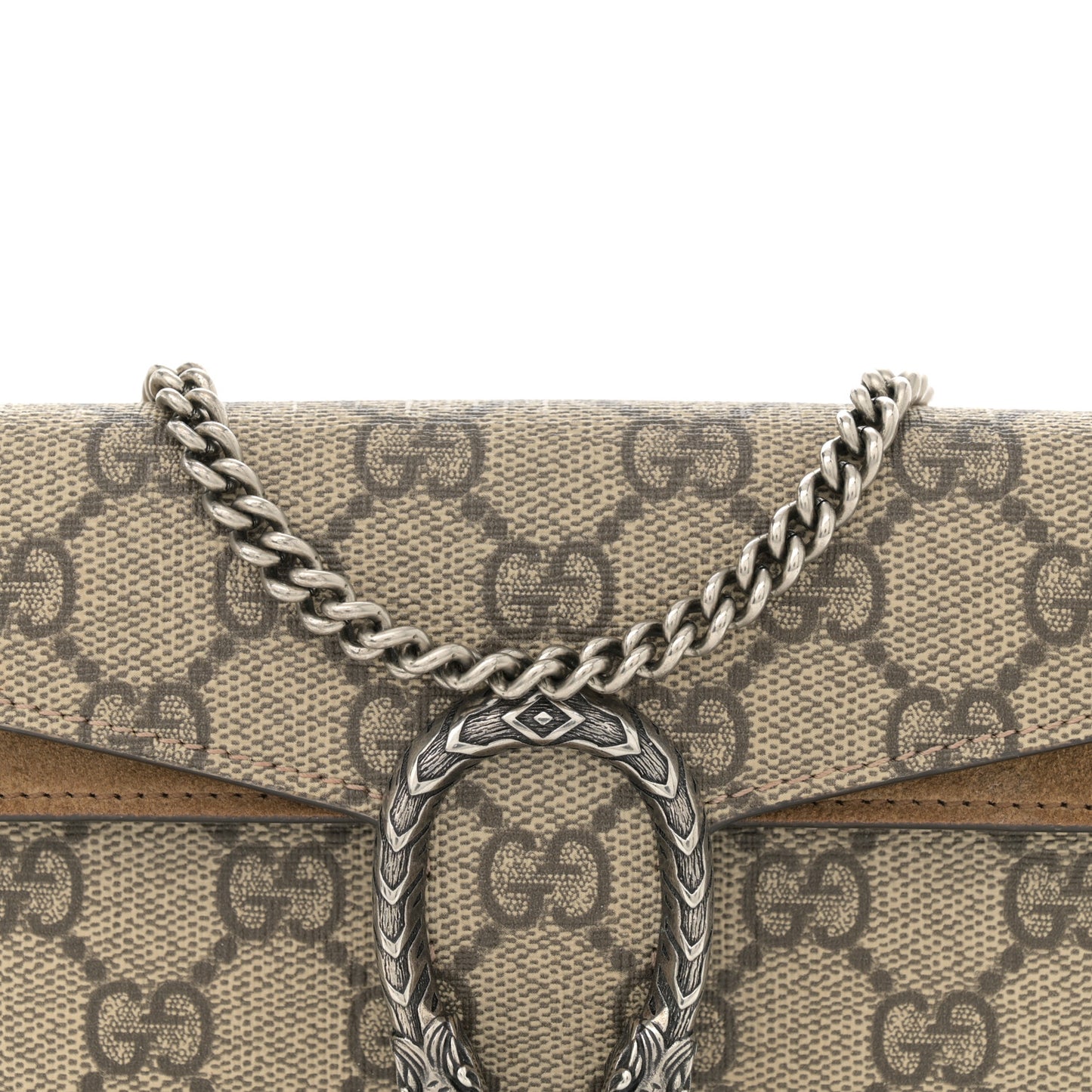 GG Supreme Monogram Super Mini Dionysus Shoulder Bag Taupe