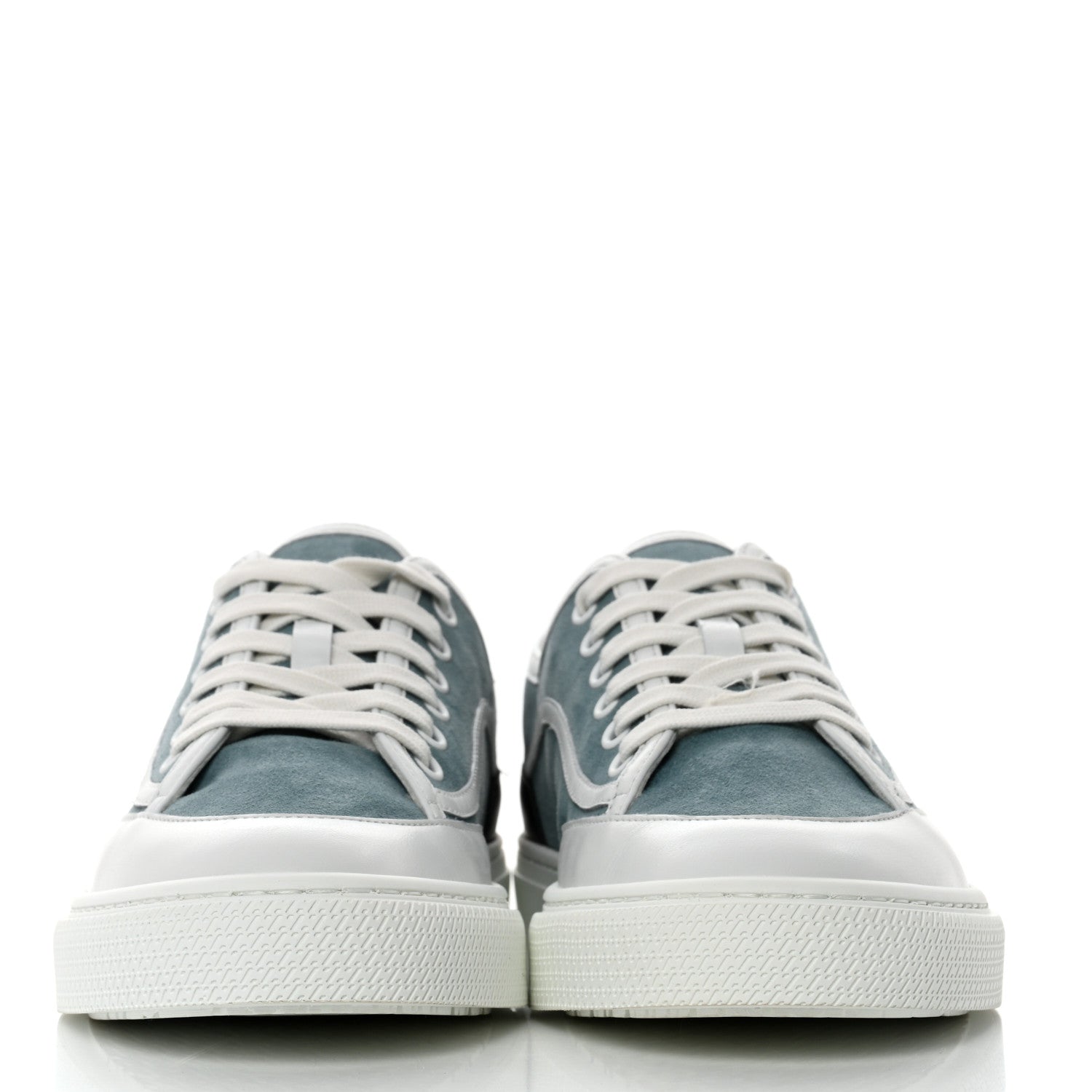 Hermes Suede Get Sneakers 38 Vert D'eau White 2 of 8