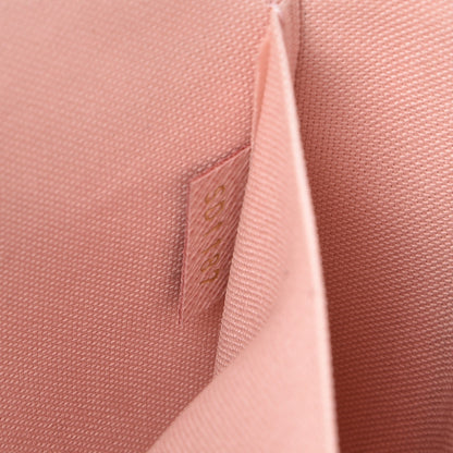 Louis Vuitton Damier Azur Pochette Felicie Chain Wallet Rose Ballerine 12 of 13