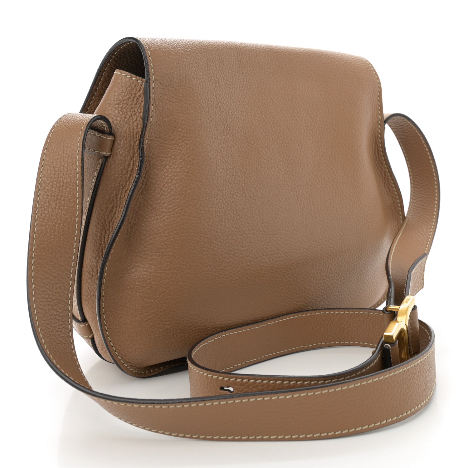 Chloe Calfskin Medium Marcie Round Crossbody Bag Tan 3 of 13