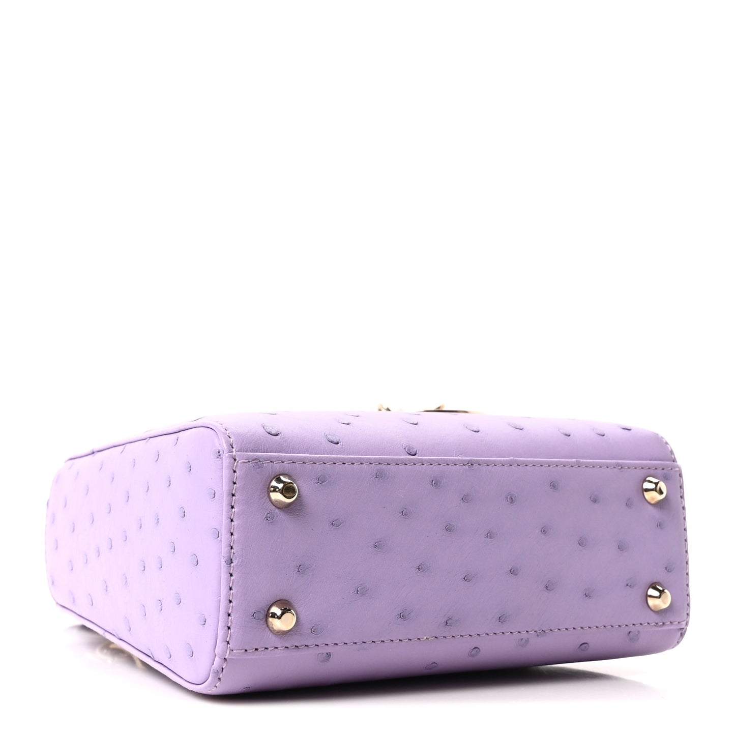Ostrich Mini Lady Dior Purple