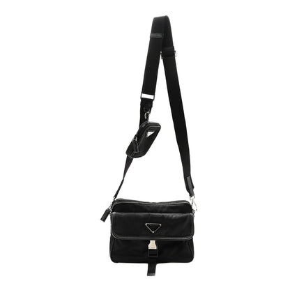 Prada Re-Nylon Saffiano Shoulder Bag Black 1 of 10