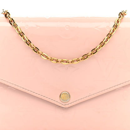 Louis Vuitton Vernis Felicie Chain Wallet Rose Ballerine 9 of 13