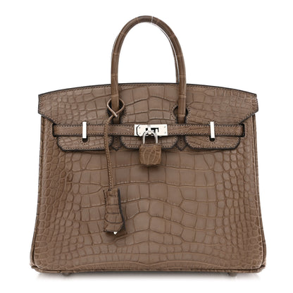 Hermes Matte Alligator Birkin 25 Origan 1 of 12