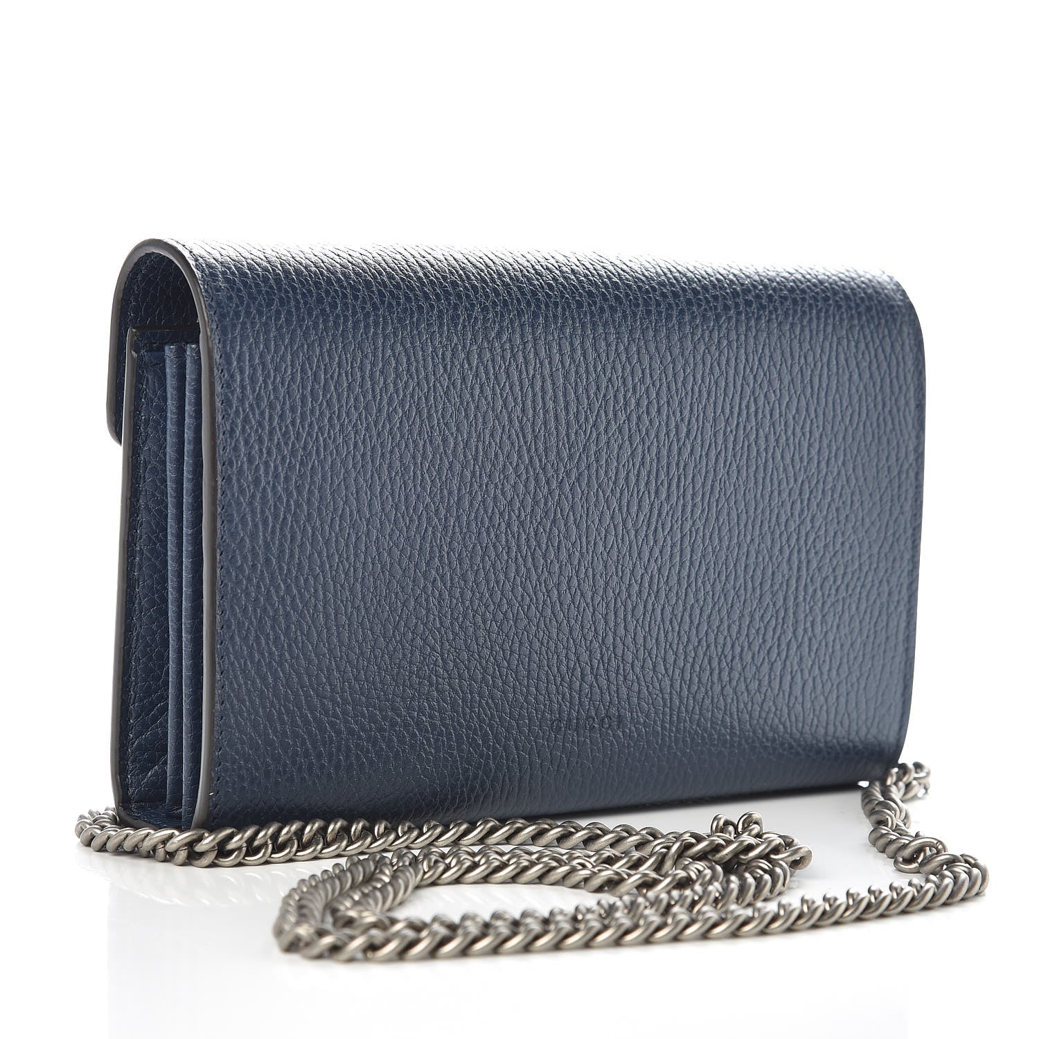 Gucci Dollar Calfskin Crystal Mini Dionysus Chain Wallet Blue Agata Black Diamond 3 of 10