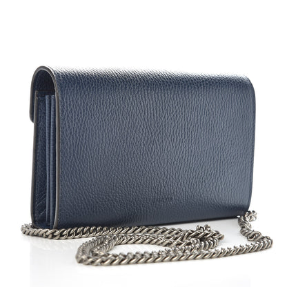 Gucci Dollar Calfskin Crystal Mini Dionysus Chain Wallet Blue Agata Black Diamond 3 of 10