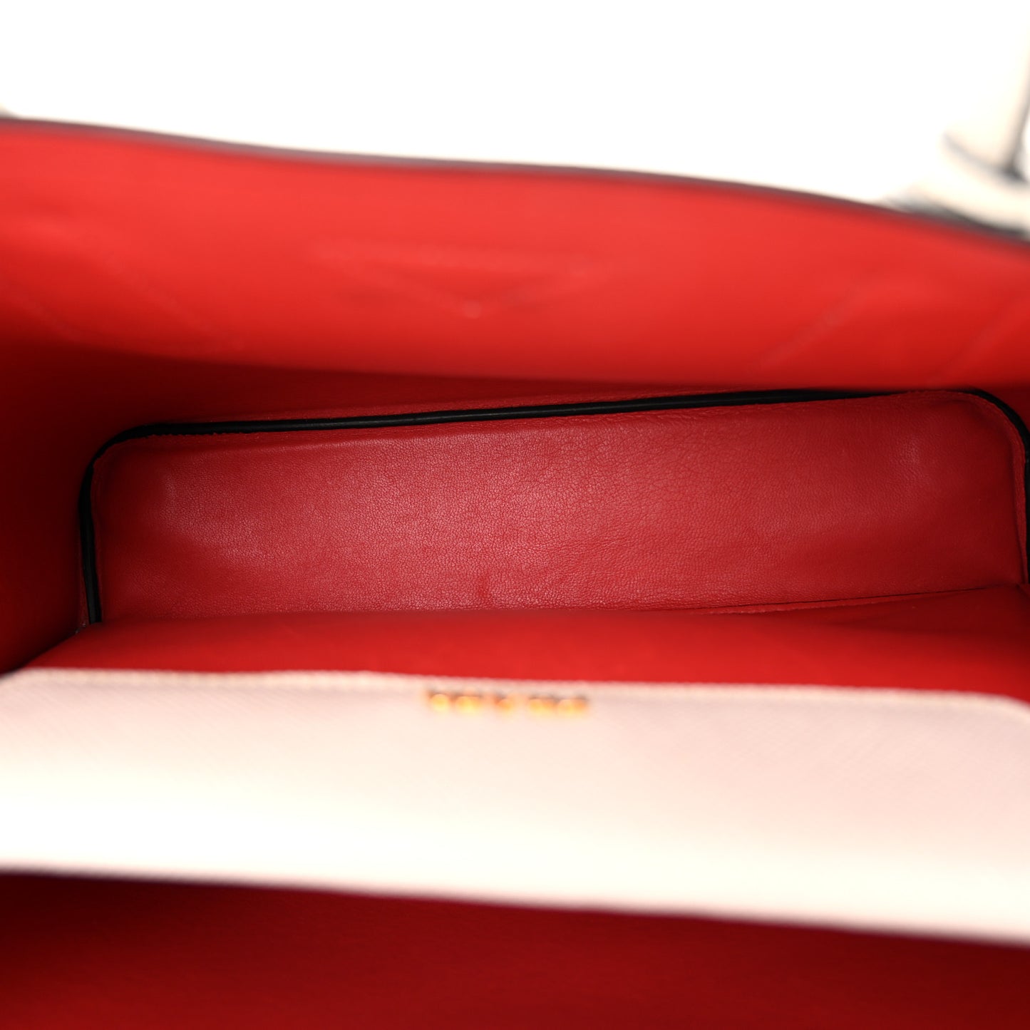 Saffiano Cuir Medium Double Bag Talco Lacca