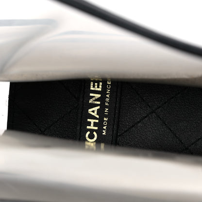 Chanel Lambskin PVC Sand By The Sea Flap With Pearl Strap Black 6 of 11
