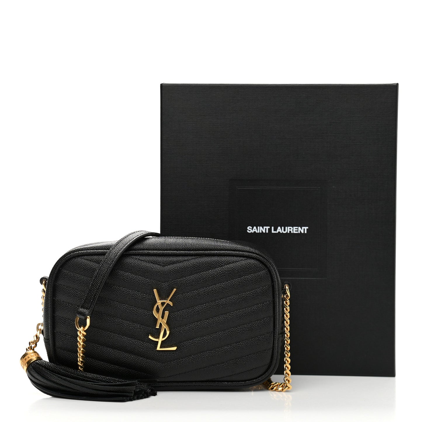 Grain De Poudre Matelasse Monogram Mini Lou Camera Bag Black
