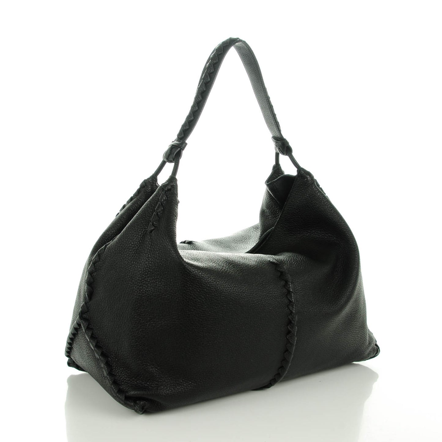 Washed Cervo Shoulder Bag Nero Black