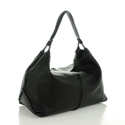 Bottega Veneta Washed Cervo Shoulder Bag Nero Black 3 of 8
