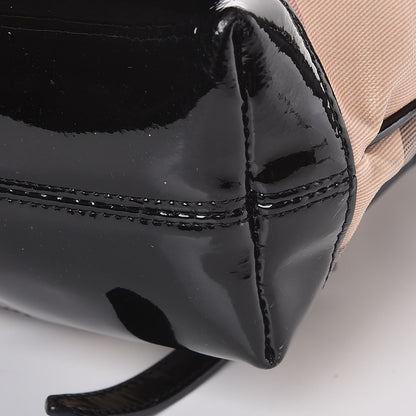 Burberry Patent Nova Check Backpack Black 11 of 11
