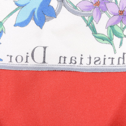 Christian Dior Silk Floral Square Scarf Multicolor 4 of 5