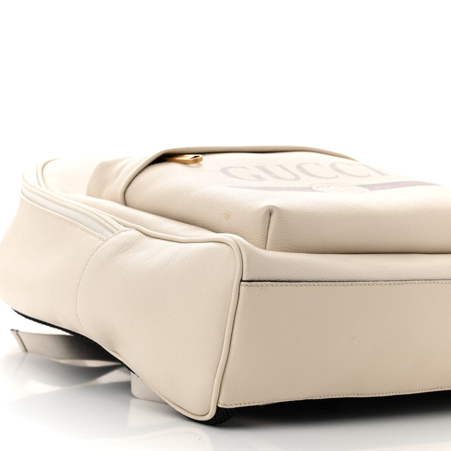 Calfskin Logo Day Backpack Mystic White