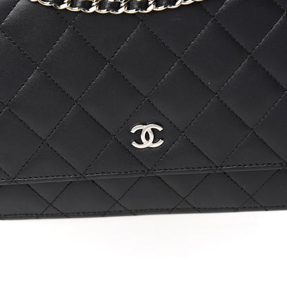 Chanel Lambskin Quilted Wallet On Chain WOC Black 10 of 10