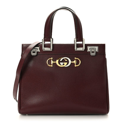 Gucci Grainy Calfskin Small Zumi Top Handle Bag Vintage Bordeaux 1 of 10