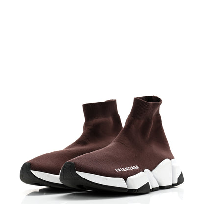 Balenciaga Technical 3D Recycled Knit Bi-Color Sole Womens Speed 2.0 Sneakers 35 Dark Burgundy Black White 3 of 10